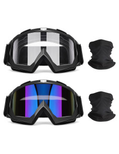 Gafas de Motocross OXG con Lentes Claros y Multicolor