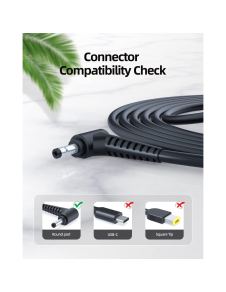 Cargador DEXPT 65W Compatible con Lenovo Ideapad 3 y Yoga