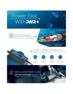 Cargador de coche USB-C PWR+ 90W para Dell Latitude XPS 2