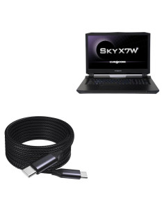 Cable USB-C BoxWave 3.05m Compatible Eurocom Sky X7W 100W