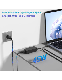 Cargador USB C 45W Dell para Chromebook y Laptop - Adaptador Rápido 2