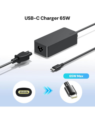 Cargador USB-C 65W DONGERDI para Laptops Asus y Chromebook