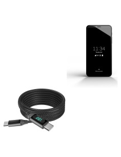 Cable USB-C BoxWave PowerDisplay 1.83m con Pantalla LED