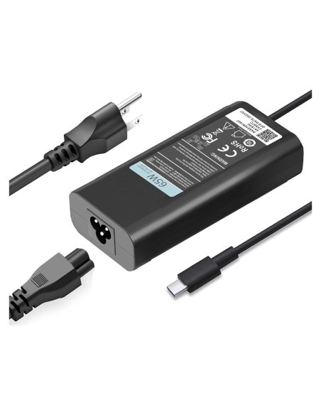 Cargador USB-C 65W Dell Adaptador de Corriente para Laptop