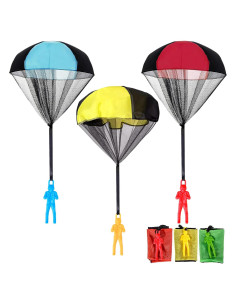 Juguetes Paracaídas Coloridos 3 Unidades para Niños 4-8 Años
