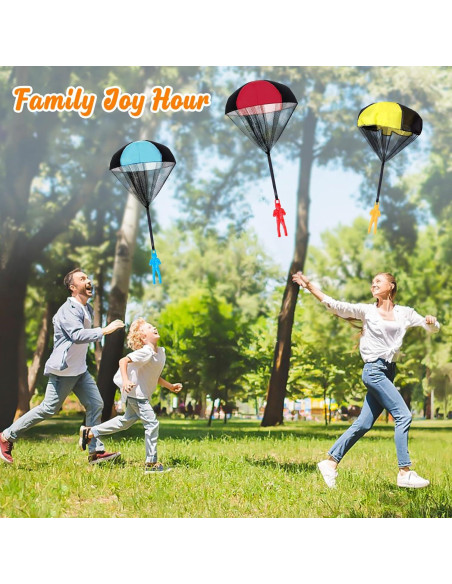 Juguetes Paracaídas Coloridos 3 Unidades para Niños 4-8 Años