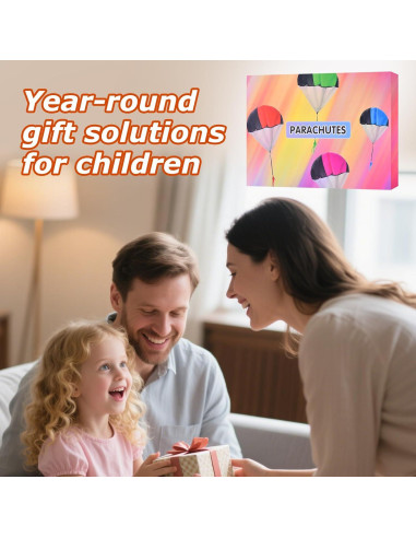 Juguetes Paracaídas Coloridos 3 Unidades para Niños 4-8 Años