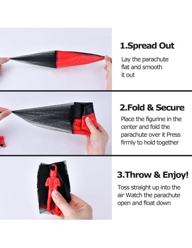 Juguetes Paracaídas Coloridos 3 Unidades para Niños 4-8 Años