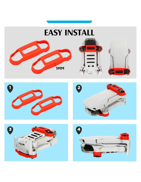Funda de Soporte para Hélices Hungdao Mini 2 SE - Silicona Roja