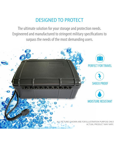 Estuche Duro Impermeable Deke Home 23.6x18.1cm para Equipos