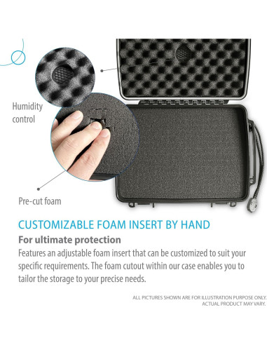 Estuche Duro Impermeable Deke Home 23.6x18.1cm para Equipos