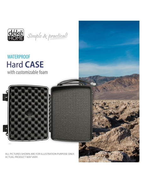 Estuche Duro Impermeable Deke Home 23.6x18.1cm para Equipos