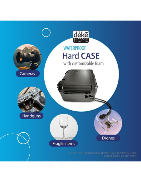 Estuche Duro Impermeable Deke Home 23.6x18.1cm para Equipos