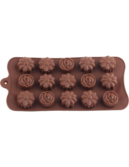 4 Moldes de Silicona para Chocolate YIMINGMOLD Flores