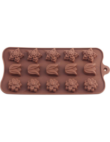 4 Moldes de Silicona para Chocolate YIMINGMOLD Flores