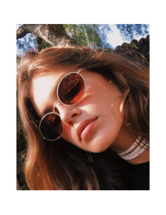 Gafas de Sol Ovaladas Vintage GIFIORE Marco Dorado 2