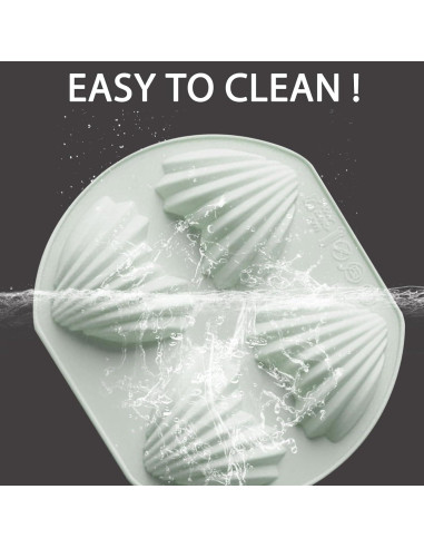 Set de 2 Moldes de Madeleine Corazón Fchil 8 Cavidades Silicona