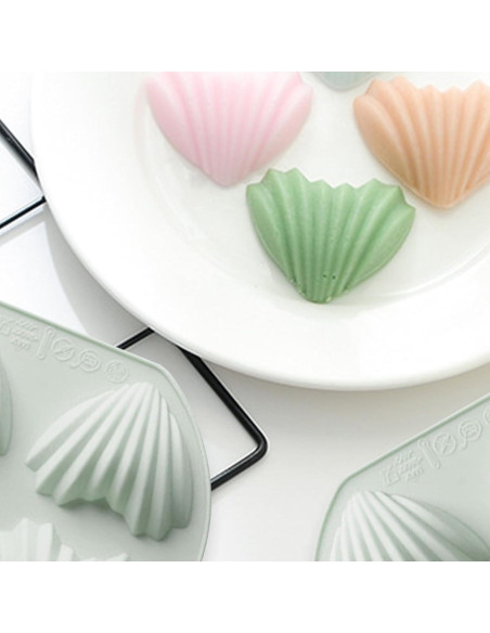 Set de 2 Moldes de Madeleine Corazón Fchil 8 Cavidades Silicona