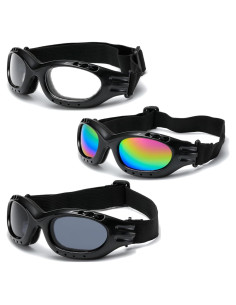 Gafas de Motocicleta YISUGOOC 3 Piezas Anti-UV y Viento