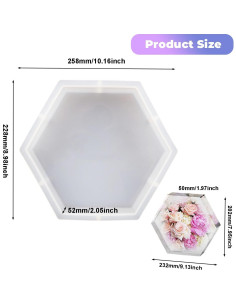 Moldes de Silicona Hexagonales Grandes Reicyfang para Resina 2