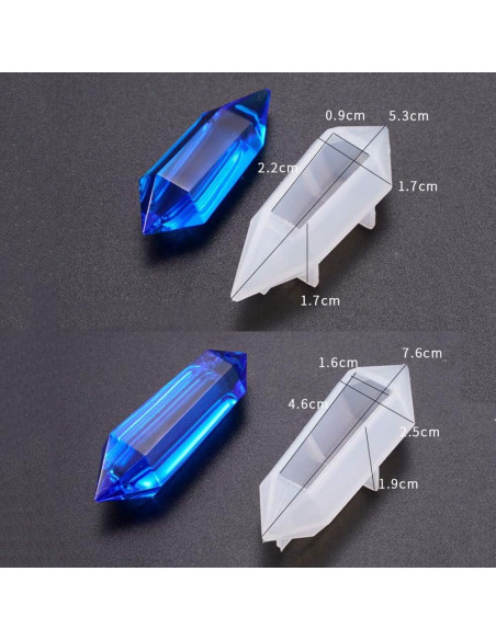 Moldes de Silicona Daimay para Joyería - 4 Piezas Translúcidos