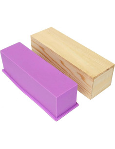 Molde de Silicona Rectangular Ogrmar 2PCS para Jabón y Pasteles 2
