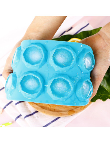 Moldes de Hielo Webake 2 Pack Silicona Diamante 16 Cavidades