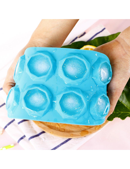 Moldes de Hielo Webake 2 Pack Silicona Diamante 16 Cavidades