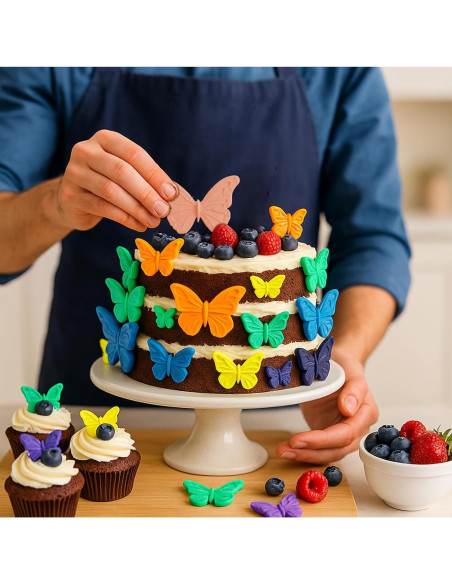 Juego de 6 Moldes de Silicona Mariposa Telooco para Chocolates