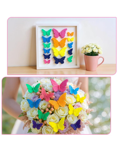 Juego de 6 Moldes de Silicona Mariposa Telooco para Chocolates