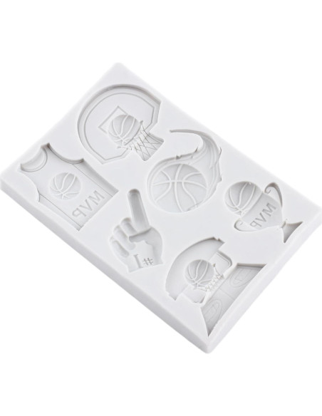 Molde de Silicona para Fondant Baloncesto QDMOLDS 8x8 cm