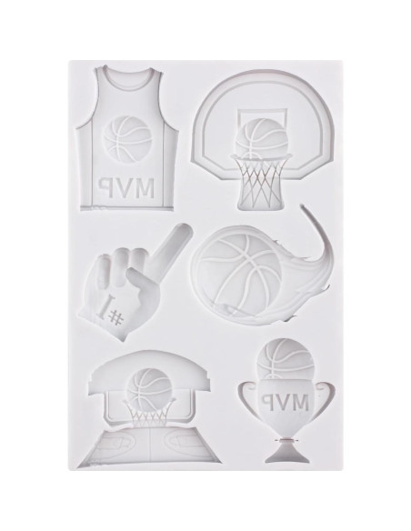 Molde de Silicona para Fondant Baloncesto QDMOLDS 8x8 cm