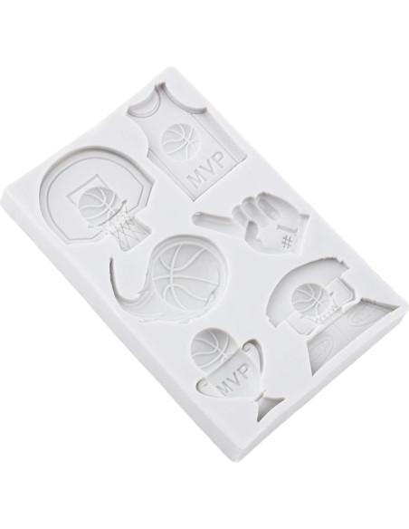 Molde de Silicona para Fondant Baloncesto QDMOLDS 8x8 cm