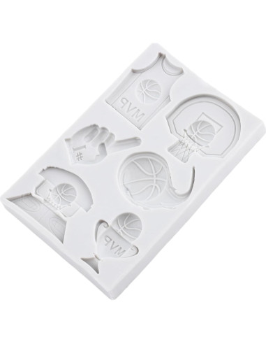 Molde de Silicona para Fondant Baloncesto QDMOLDS 8x8 cm