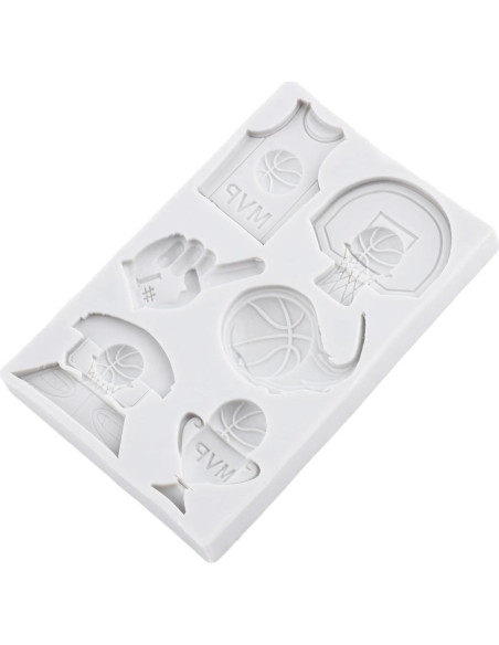Molde de Silicona para Fondant Baloncesto QDMOLDS 8x8 cm
