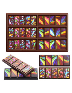 Moldes de Chocolate Holográficos Ziliny - Silicona 25x17 cm