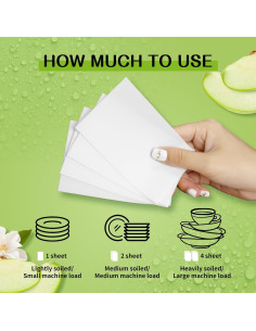 Hojas de detergente para lavavajillas YUCO 100 cargas Manzana 2