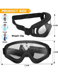 Gafas de Motocicleta OXG 2 Pares UV y Polvo para Casco 2