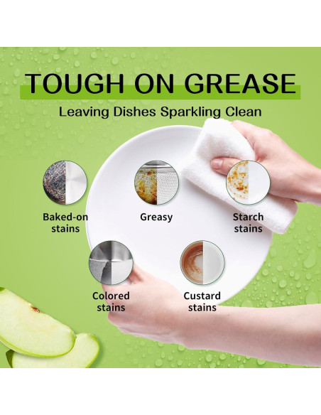 Hojas de detergente para lavavajillas YUCO 100 cargas Manzana