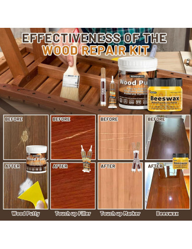 Kit de Reparación de Madera Hangzhou - 12 Colores Relleno