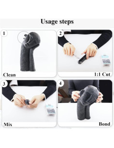 Masilla Epóxica VIKEYTIM 120g Negra, Rápida y Resistente al Agua 2