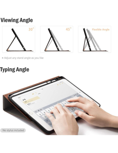 Funda Antbox para iPad 10.2'' 9/8/7 Gen Cuero Vegano Marrón