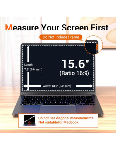 Paquete de 2 Protectores de Pantalla 15.6" Antirreflejo GOPUPU 2