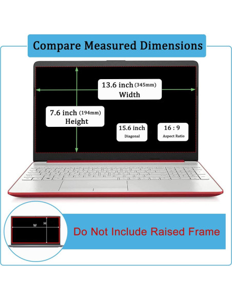 Paquete de 2 Protectores de Pantalla Anti Reflejo YINOVEEN 15.6"