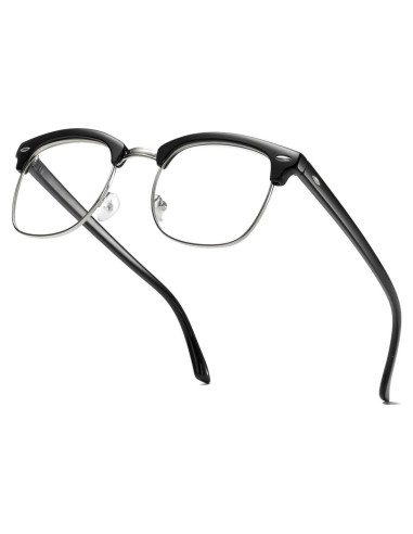 Gafas AISSWZBER Semi-Montura Vintage Lente Claro 50mm