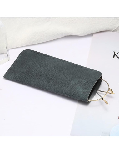 Bolsas de Gafas de Cuero Suave DIYOMR - 6 Piezas Unisex