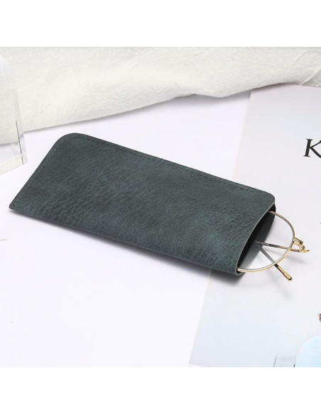 Bolsas de Gafas de Cuero Suave DIYOMR - 6 Piezas Unisex