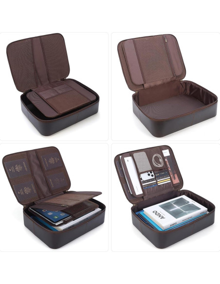 Bolsa Organizadora de Documentos de Cuero Polare 36.8x27.9 cm