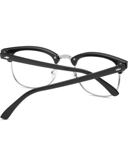 Gafas AISSWZBER Semi-Montura Vintage Lente Claro 50mm