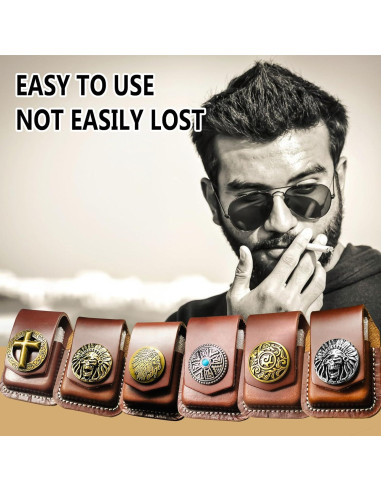 Funda de Cuero Heiluxe para Encendedor con Broche - Hecha a Mano